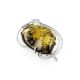 Handcrafted Brooch In Sterling Silver With Green Amber the Rialto, image , picture 3