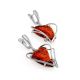 Cognac Amber Earrings In Sterling Silver The Rialto, image , picture 3