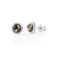 Lovely Silver Studs With Green Amber The Berry, image , picture 4