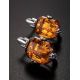 Faceted Amber Earrings In Sterling Silver The Jazz, image , picture 2