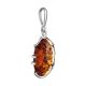 Oval Amber Pendant In Sterling Silver The Vivaldi, image , picture 3