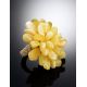 Adjustable Amber Ring The Chrysanthemum, Ring Size: Adjustable, image , picture 2