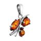 Cognac Amber Pendant In Sterling Silver The Verbena, image , picture 3