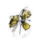 Green Amber Ring In Sterling Silver The Verbena, Ring Size: 5.5 / 16, image , picture 4