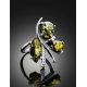 Green Amber Ring In Sterling Silver The Verbena, Ring Size: 6.5 / 17, image , picture 2