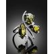 Green Amber Ring In Sterling Silver The Verbena, Ring Size: 11.5 / 21, image , picture 2