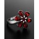 Wonderful Cherry Amber Ring In Sterling Silver The Verbena, Ring Size: 13 / 22, image , picture 2