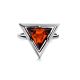 Geometric Silver Ring With Cognac Amber The Mistral, Ring Size: 10 / 20, image , picture 3