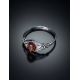 Sterling Silver Ring With Cognac Amber The Freya, Ring Size: 7 / 17.5, image , picture 2