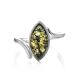 Lovely Green Amber Ring In Sterling Silver The Adagio, Ring Size: 10 / 20, image , picture 2