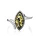 Lovely Green Amber Ring In Sterling Silver The Adagio, Ring Size: 11.5 / 21, image , picture 2
