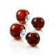 Cherry Amber Earrings In Sterling Silver The Paris, image , picture 5
