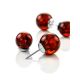 Cherry Amber Earrings In Sterling Silver The Paris, image , picture 3