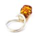 Carved  Amber Flower Ring in Sterling Silver The Rose, Ring Size: 8 / 18, image , picture 5