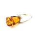 Carved  Amber Flower Ring in Sterling Silver The Rose, Ring Size: 6.5 / 17, image , picture 6
