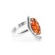 Lovely Amber Ring In Sterling Silver The Verbena, Ring Size: 9.5 / 19.5, image 