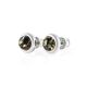 Lovely Silver Studs With Green Amber The Berry, image 