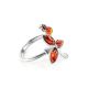 Cherry Amber Ring In Sterling Silver The Verbena, Ring Size: 8.5 / 18.5, image 