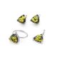Elegant Green Amber Ring In Sterling Silver The Etude, Ring Size: 13 / 22, image , picture 5