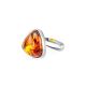 Triangle Silver Ring With Cognac Amber The Astoria, Ring Size: 5 / 15.5, image , picture 4