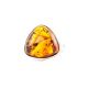 Triangle Silver Ring With Cognac Amber The Astoria, Ring Size: 13 / 22, image , picture 3