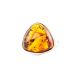 Triangle Silver Ring With Cognac Amber The Astoria, Ring Size: 11.5 / 21, image , picture 3