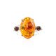 Oval Silver Ring With Cognac Amber The Prussia, Ring Size: 6.5 / 17, image , picture 3