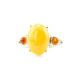 Bright Honey Amber Ring In Sterling Silver The Prussia, Ring Size: 11.5 / 21, image , picture 2