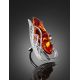 Adjustable Amber Ring In Sterling Silver The Dew, Ring Size: Adjustable, image , picture 2
