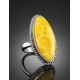 Gorgeous Honey Amber Ring In Sterling Silver The Glow, Ring Size: 8.5 / 18.5, image , picture 2