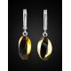 Amber Earrings In Sterling Silver The Electra, image , picture 2