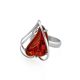 Adjustable Silver Ring With Cognac Amber The Rialto, Ring Size: Adjustable, image , picture 3