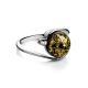Sterling Silver Ring With Green Amber The Sphere, Ring Size: 11.5 / 21, image , picture 4