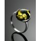 Green Amber Ring In Sterling Silver The Cat's Eye, Ring Size: 10 / 20, image , picture 2