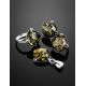 Green Amber Ring In Sterling Silver The Byzantium, Ring Size: 11.5 / 21, image , picture 5
