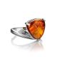 Sterling Silver Ring With Cognac Amber The Acapulco, Ring Size: 6 / 16.5, image , picture 4