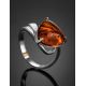 Sterling Silver Ring With Cognac Amber The Acapulco, Ring Size: 11.5 / 21, image , picture 2