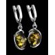 Drop Amber Earrings In Sterling Silver The Vivaldi, image , picture 3