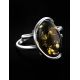Adjustable Amber Ring In Sterling Silver The Vivaldi, Ring Size: Adjustable, image , picture 3