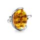 Adjustable Amber Ring In Sterling Silver The Vivaldi, Ring Size: Adjustable, image , picture 4