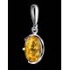 Sterling Silver Pendant With Lemon Amber The Vivaldi, image , picture 2