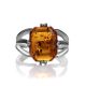 Sterling Silver Ring With Faceted Amber The Jazz, Ring Size: 5.5 / 16, image , picture 5