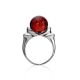 Sterling Silver Ring With Cherry Amber The Saturn, Ring Size: 9.5 / 19.5, image , picture 3