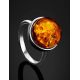Sterling Silver Ring With Lemon Amber The Furor, Ring Size: Adjustable, image , picture 2