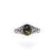 Romantic Silver Ring With Green Amber The Freya, Ring Size: 11 / 20.5, image , picture 3
