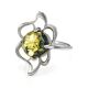 Sterling Silver Ring With Luminous Green Amber The Daisy, Ring Size: 9.5 / 19.5, image , picture 4