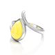 Honey Amber Ring In Sterling Silver The Fiori, Ring Size: 11.5 / 21, image , picture 5