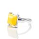 Geometric Amber Ring In Sterling Silver The Athena, Ring Size: 12 / 21.5, image , picture 5