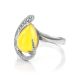 Silver Amber Ring The Acapulco, Ring Size: 13 / 22, image , picture 5