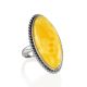 Gorgeous Honey Amber Ring In Sterling Silver The Glow, Ring Size: 8.5 / 18.5, image 